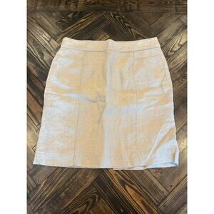 Banana Republic Linen Pencil Skirt Women 14 Spring Beach Cruise Easter Vacation